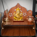 Wooden Handcrafted Om Pattern Home Temple