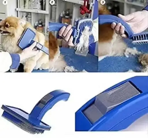 4 in 1 Pet Grooming Kit Slicker Brush Nail Clipper Toothbrush and Bath Glove Set for Dogs and Cats