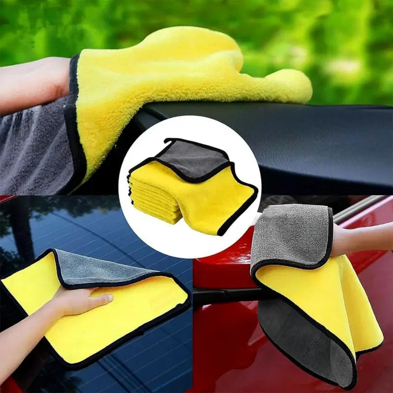Premium Microfiber Cleaning Cloth (40×30 cm) – High Absorbent, Scratch-Free & Quick-Dry Towel for Car, Bike, Home & Kitchen