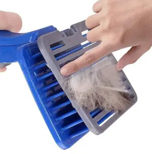 4 in 1 Pet Grooming Kit Slicker Brush Nail Clipper Toothbrush and Bath Glove Set for Dogs and Cats