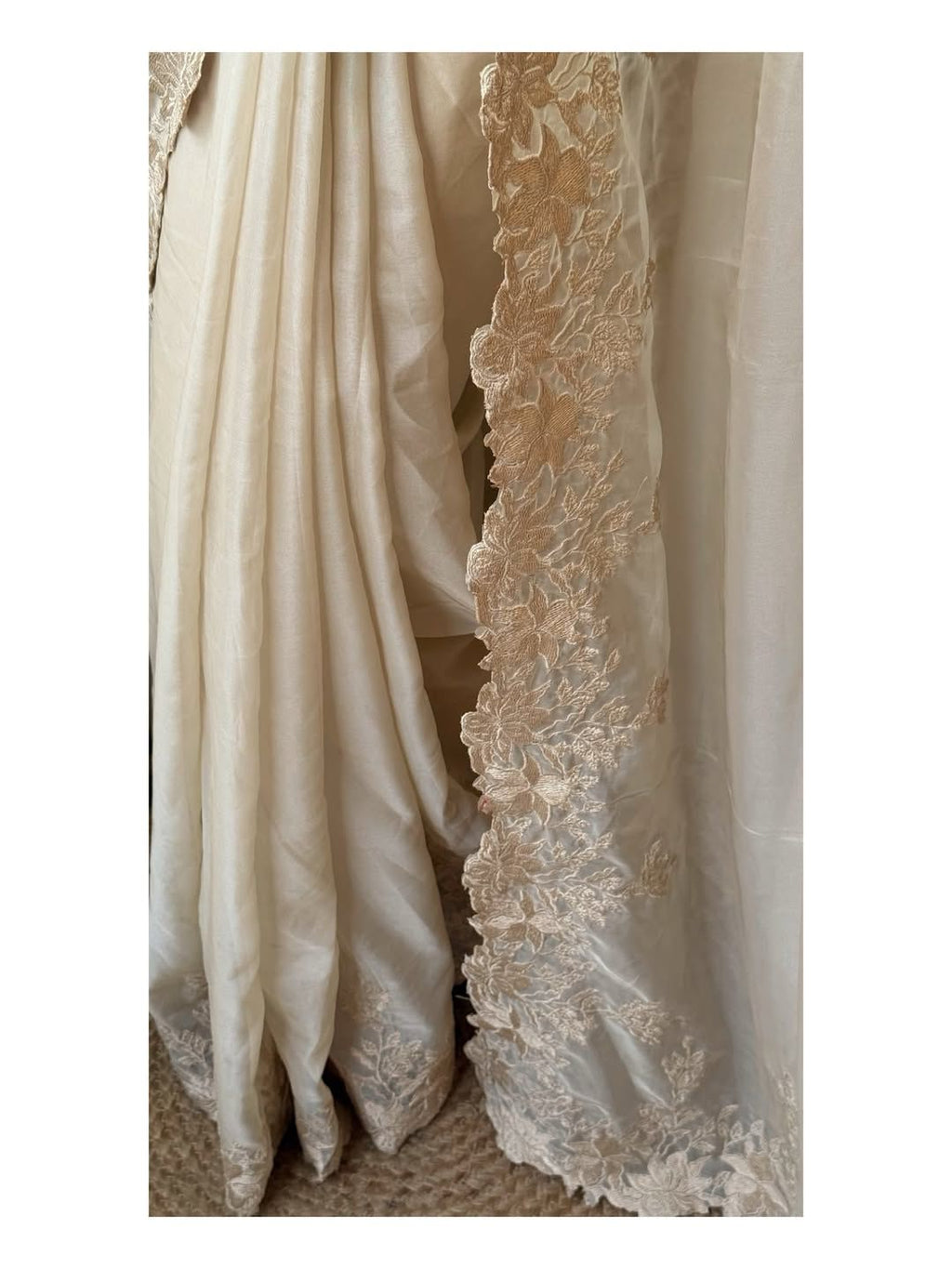 LUXE Organza Embroider Saree with scollap work