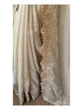 LUXE Organza Embroider Saree with scollap work