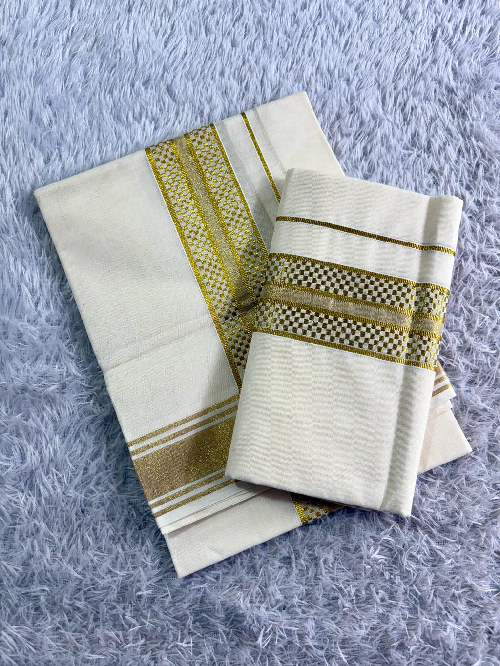 Pure Cotton Kasavu Weave Set Mundu