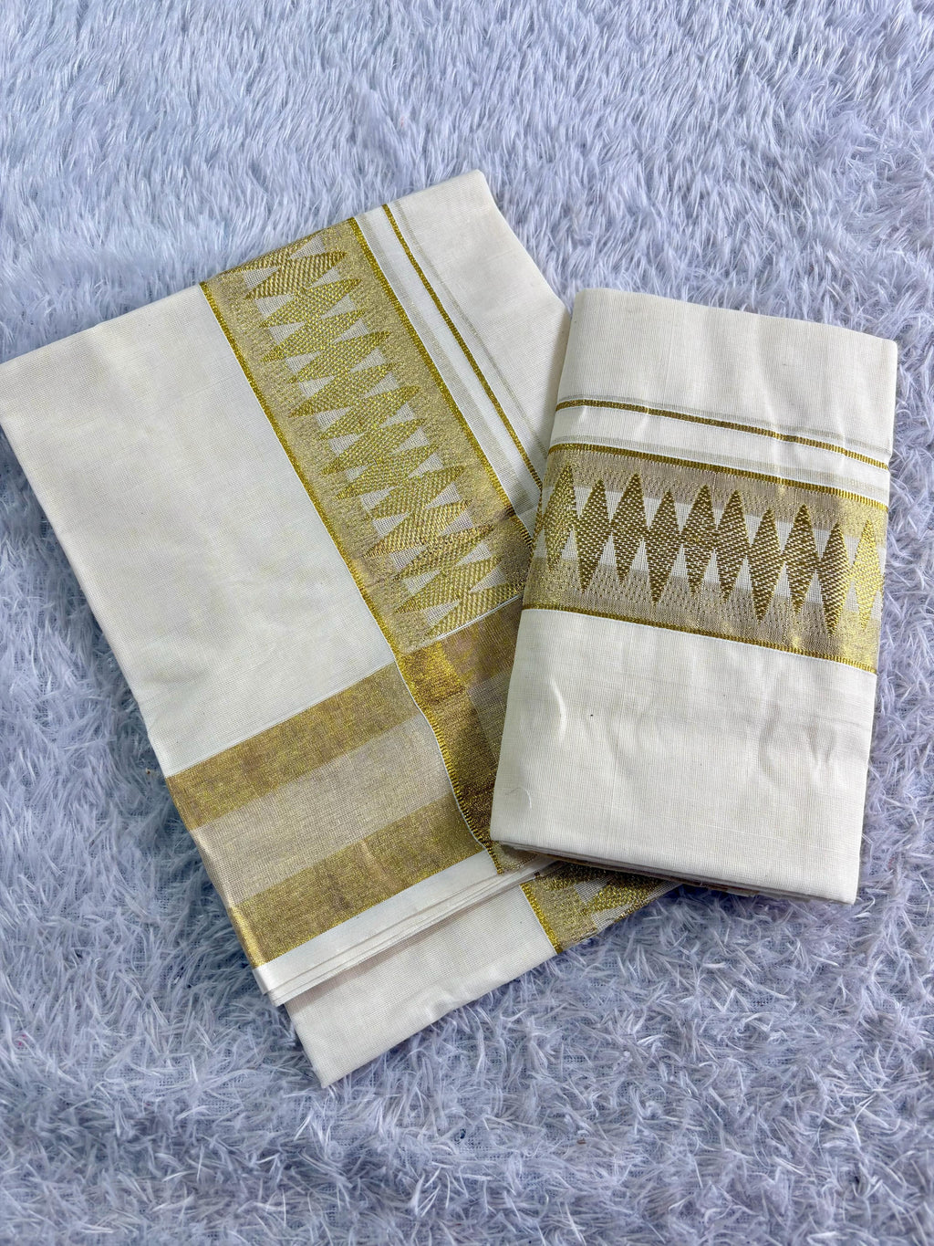 Pure Cotton Kasavu Weave Set Mundu