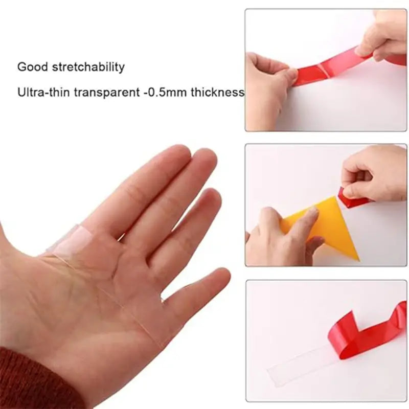 Heavy duty transparent acrylic foam mounting tape, ultra strong double-sided acrylic foam tape roll, waterproof - Durable Plastic, Heat Resistant Mat